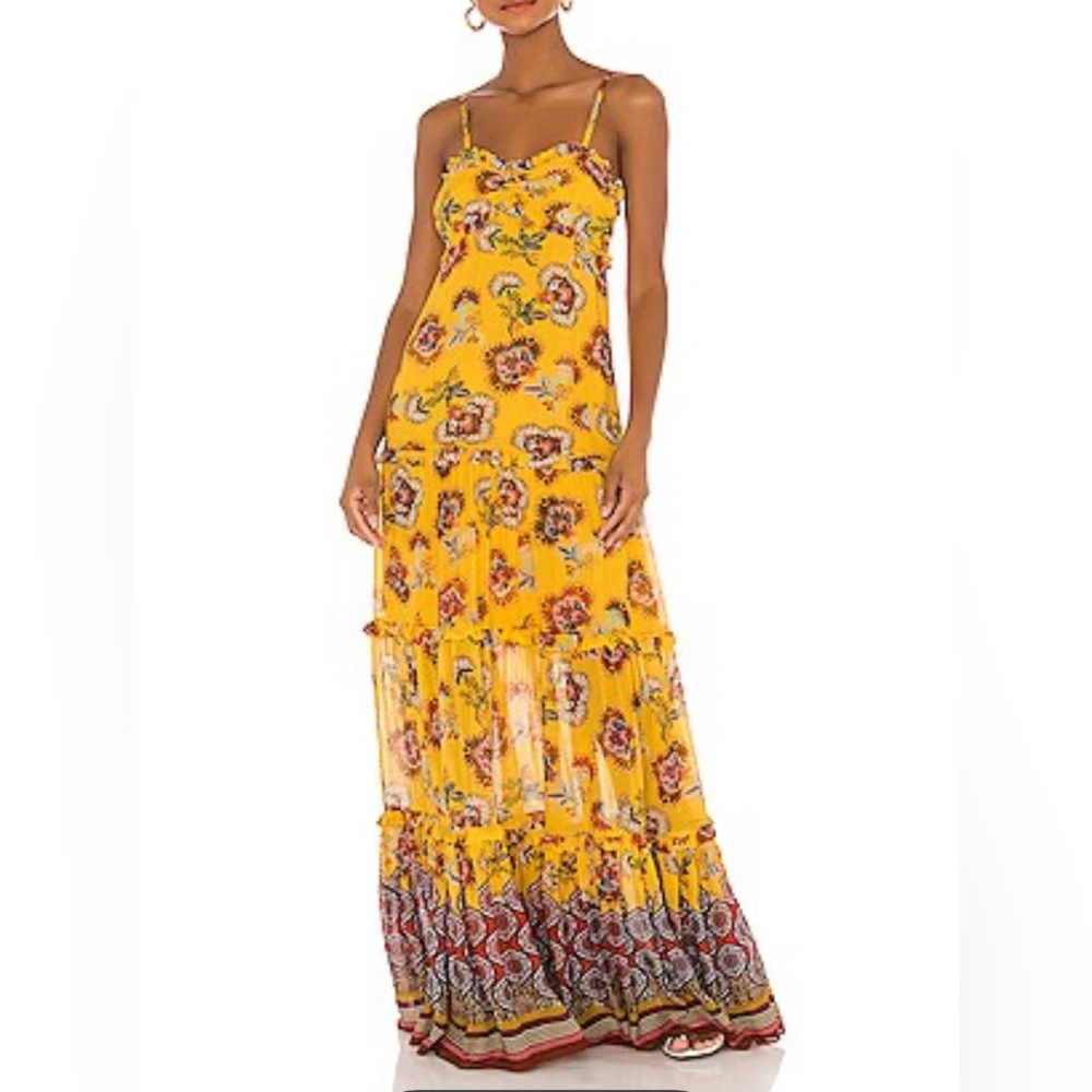 Alexis Lussa Sweetheart Tiered Floral Maxi Dress